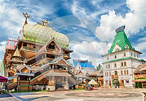 The iconic complex Izmailovskiy Kremlin in Moscow, Russia