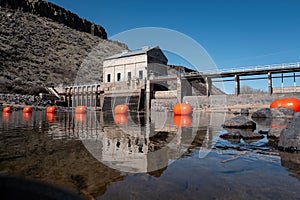 Iconic Diversion Dam on the Boise River in Idaho photo