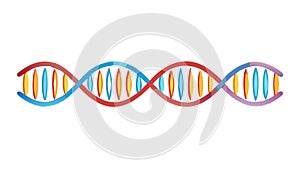 Iconic DNA Double Helix Structure, Genetics and Biology, vector design Generative AI
