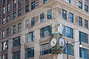 Iconic Father Time clock in Chicago