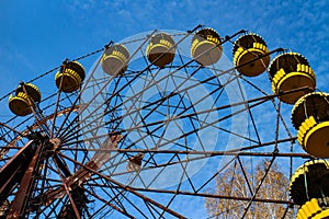 Iconic ferris wheel of Pripyat, Chernobyl exclusion zone