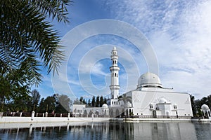 iconic floating mosque located at Terengganu Malaysia