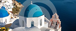 Iconic Greek Orthodox church on a Greek island