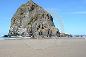 Iconic Haystack Rock Formation At Cannon Beach