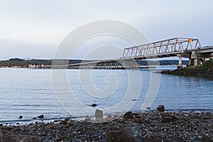 Iconic Hood Canal Floating Bridge Spanning the Washington Waters photo