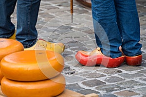 Iconic images of Dutch cheese making traditions in the Netherlands