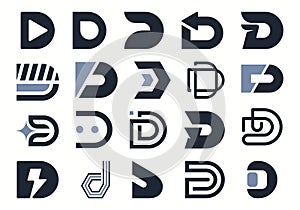Iconic Letter D Logos Set
