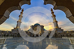 Iconic Malaysian Islamic mosque photo