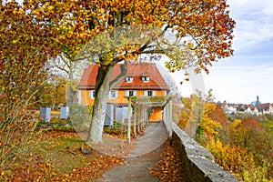 Iconic Mediaeval Town in Germany During Autrumn