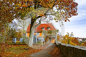 Iconic Mediaeval Town in Germany During Autrumn