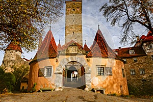 Iconic Mediaeval Town in Germany During Autrumn