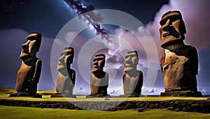 Iconic Moai Heads of Easter Island: Mysteries of Rapa Nui