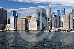 Iconic NYC skyline viewed from Brooklyn