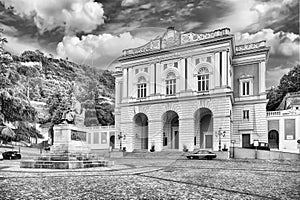 The iconic Piazza XV marzo, old town of Cosenza, Italy photo