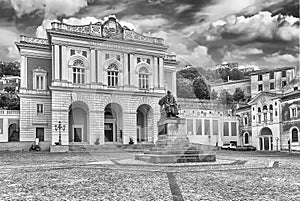 The iconic Piazza XV marzo, old town of Cosenza, Italy photo