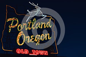 Iconic Portland, Oregon Old Town sign