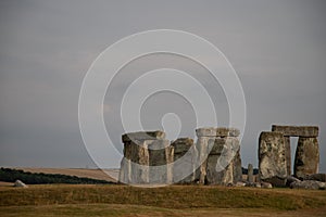 Iconic prehistoric monument Stonehenge in Salisbury Plain, UK, a wonder of the ancient world