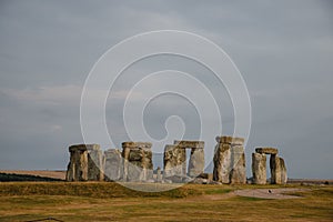 Iconic prehistoric monument Stonehenge in Salisbury Plain, UK, a wonder of the ancient world