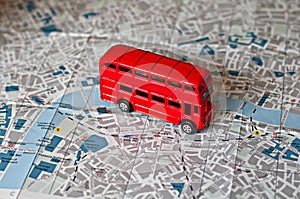 The iconic red bus miniature photo