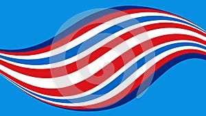 The iconic red white and blue stripes ripple wildly in the wind a symbol of patriotism and freedom.. Vector illustration photo