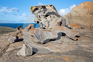 The iconic remarkable rocks in the Flinders Chase National Park on Kangaroo Island South Australia on May 8th 2021