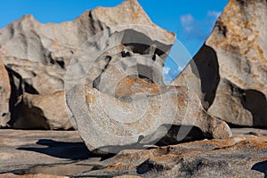 The iconic remarkable rocks in the Flinders Chase National Park on Kangaroo Island South Australia on May 8th 2021