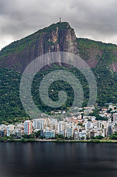 Christ the Redeemer Overlooking Rio de Janeiro s Lagoa photo