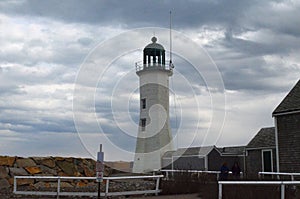 Iconic Scituate Light in the Harbor