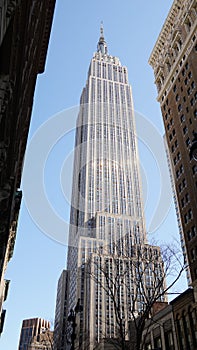 Iconic Skyscraper Empire State Building in Manhattan, New York City.