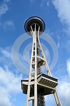 Iconic Space needle tower in Seattle, Washington