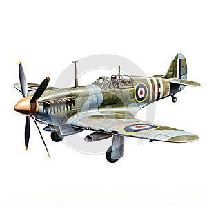 Iconic Spitfire Fighter in Flight AI generated digital art