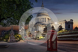 The iconic St. Pauls Cathedral in London, UK