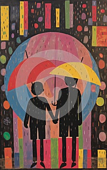 Iconic Umbrella Artwork Inspired By Harvey Kurtzman And John Hoyland