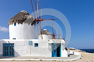 Iconic windmills, Mykonos, Greece