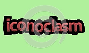 ICONOCLASM writing vector design on a green background photo