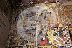 Iconographic scenes in Abreha Atsbeha church in Ethiopia