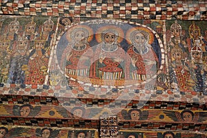 Iconographic scenes in Abreha Atsbeha church in Ethiopia
