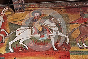 Iconographic scenes in Ethiopian church photo