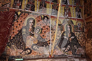 Iconographic scenes in Maryam Papasetti church in Ethiopia