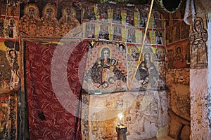 Iconographic scenes in Maryam Papasetti church in Ethiopia