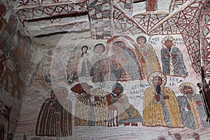 Iconographic scenes Yohannes Meaquddi church in Tigray regio