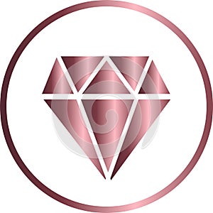circle icon, diamond vector illustration