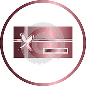 Vector circular icon, card, gift, voucher photo