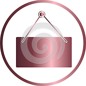 Vector circular icon, blank sign photo