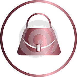 Vector circular icon, bag, fashion photo