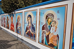 Iconostasis in spring of St. Ann in Onyshkivtsi, Western Ukraine