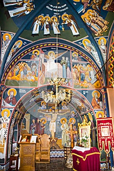 Iconostasis in the Temple in Monastery Rezevici in Montenegro