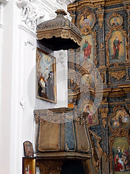 Iconostasis Ukrainian baroque in Kozelets