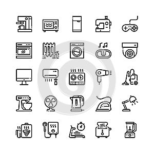 Home appliances icons.