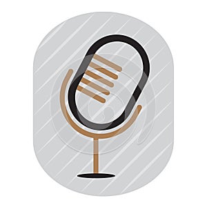 colorful microphone with background vector